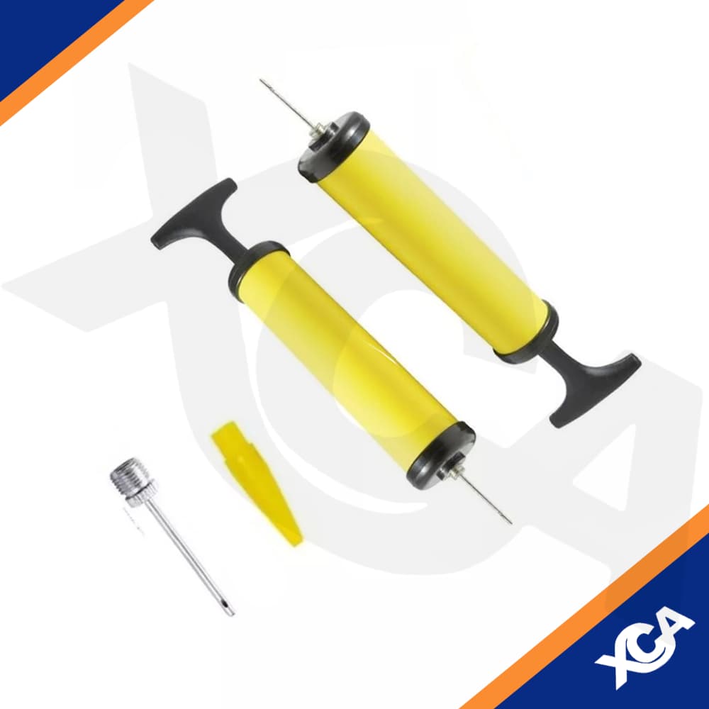 Bomba de Ar Para Encher Bolas Futebol Basquete Vôlei Boia Piscina Com 2 Bico Mini Portátil