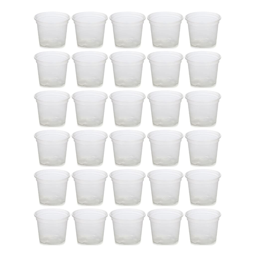 Kit 24 Vasos Transparentes Plástico Orquídea Adulta Pote 15 Com Furos Incolor