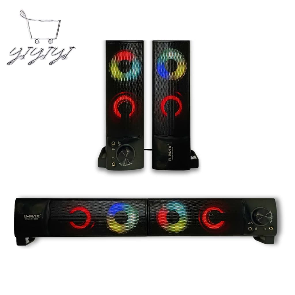 Caixa de som PC Gamer Com Fio P3 3.5MM Led RGB para Computador Notebook