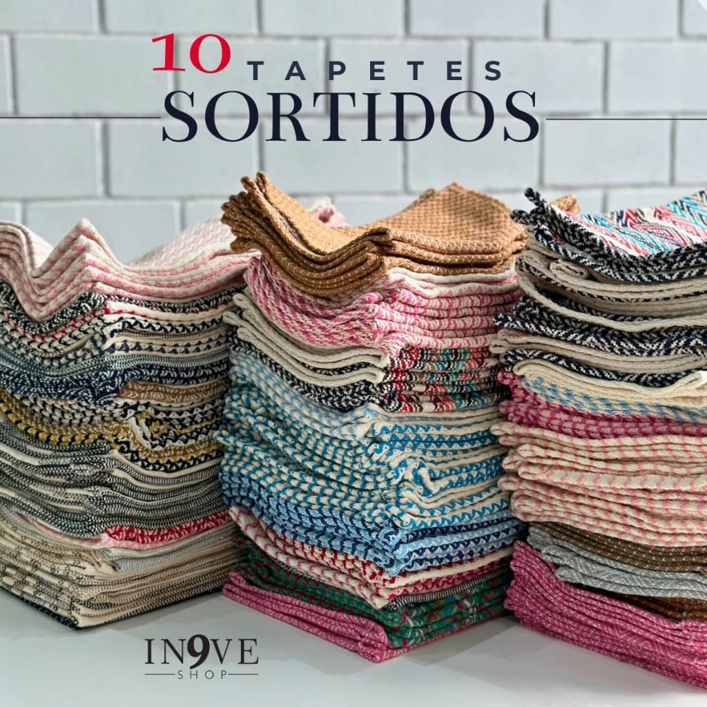 Kit 10 /5 /3 Tapetes Para Porta Sala Cozinha Banheiro 100%Algodão Atacado Medida 0,40x0,50cm