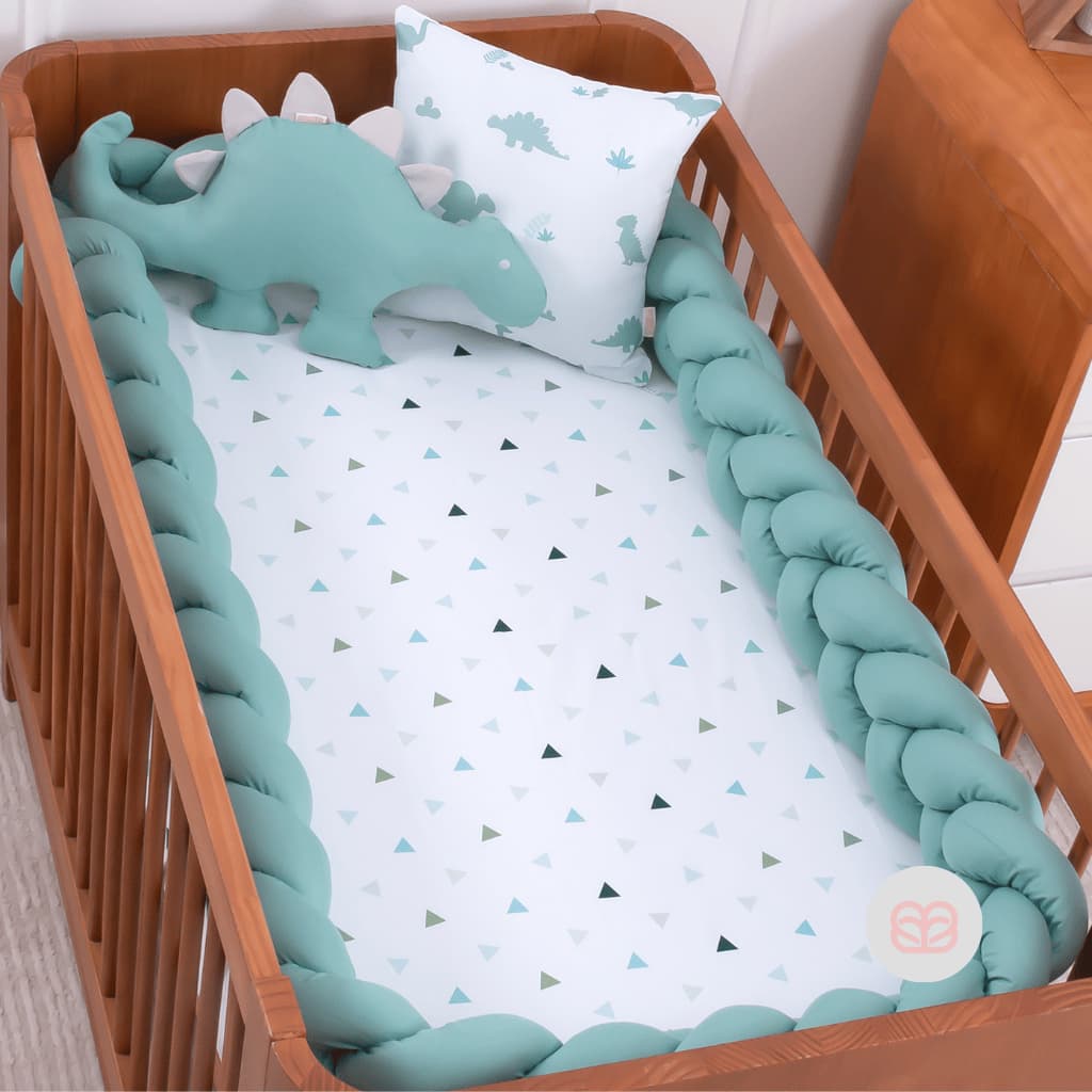 Brubrelel Baby Kit Berço Americano Carinho 4 Peças Menina Menino Baby Bordado Luxo