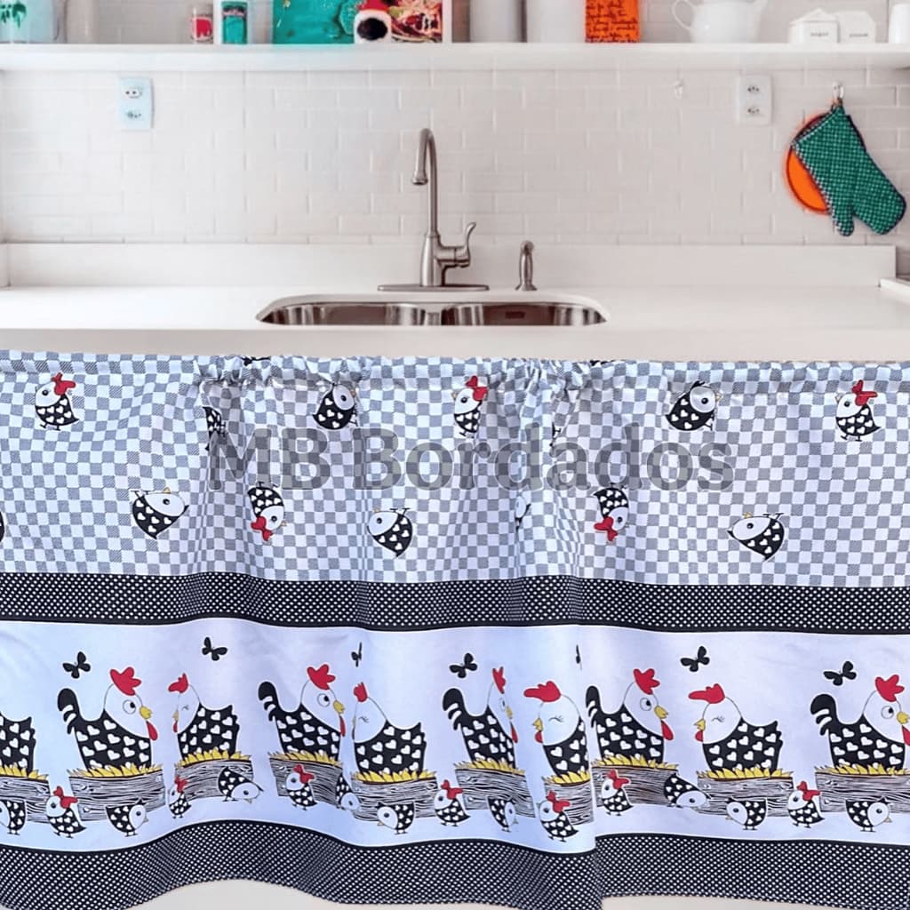 Cortina De Pia Estampado 140x80 CM - Preço De Fábrica