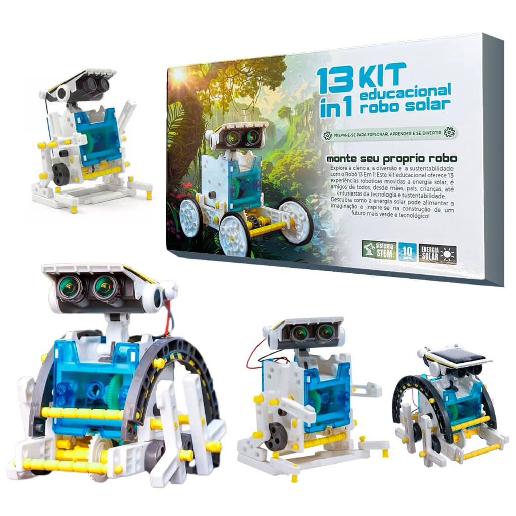 Kit Robótica Educacional 13 Em 1 Energia Solar Brinquedo Infantil