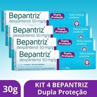 Kit 4 Bepantriz BABY Dexpantenol 50mg Dupla Proteção - 30g - Cimed