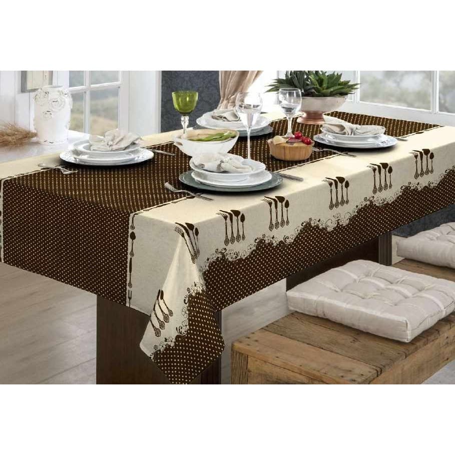 Toalha De Mesa Linhão Rústica Oxford 4/6/8 Lugares Promoção