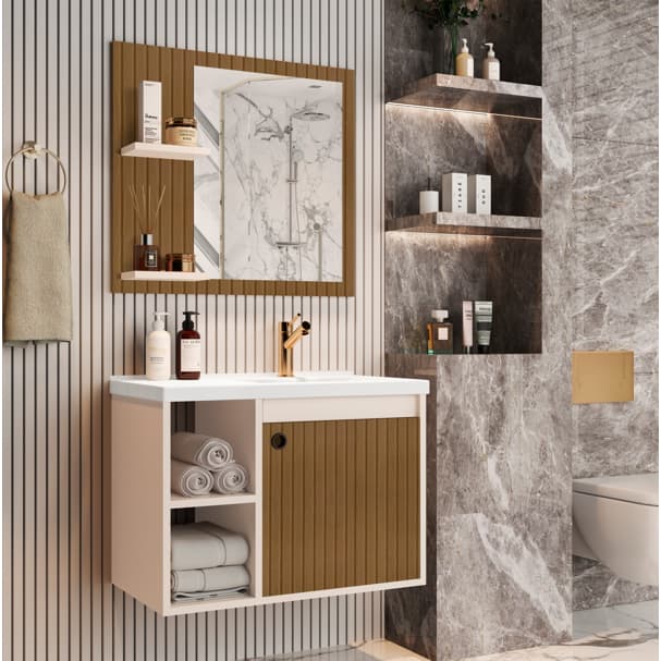 **QUEIMA DE ESTOQUE** Conjunto Gabinete Balcão Banheiro Espelheira Cuba Adônis Exclusivo