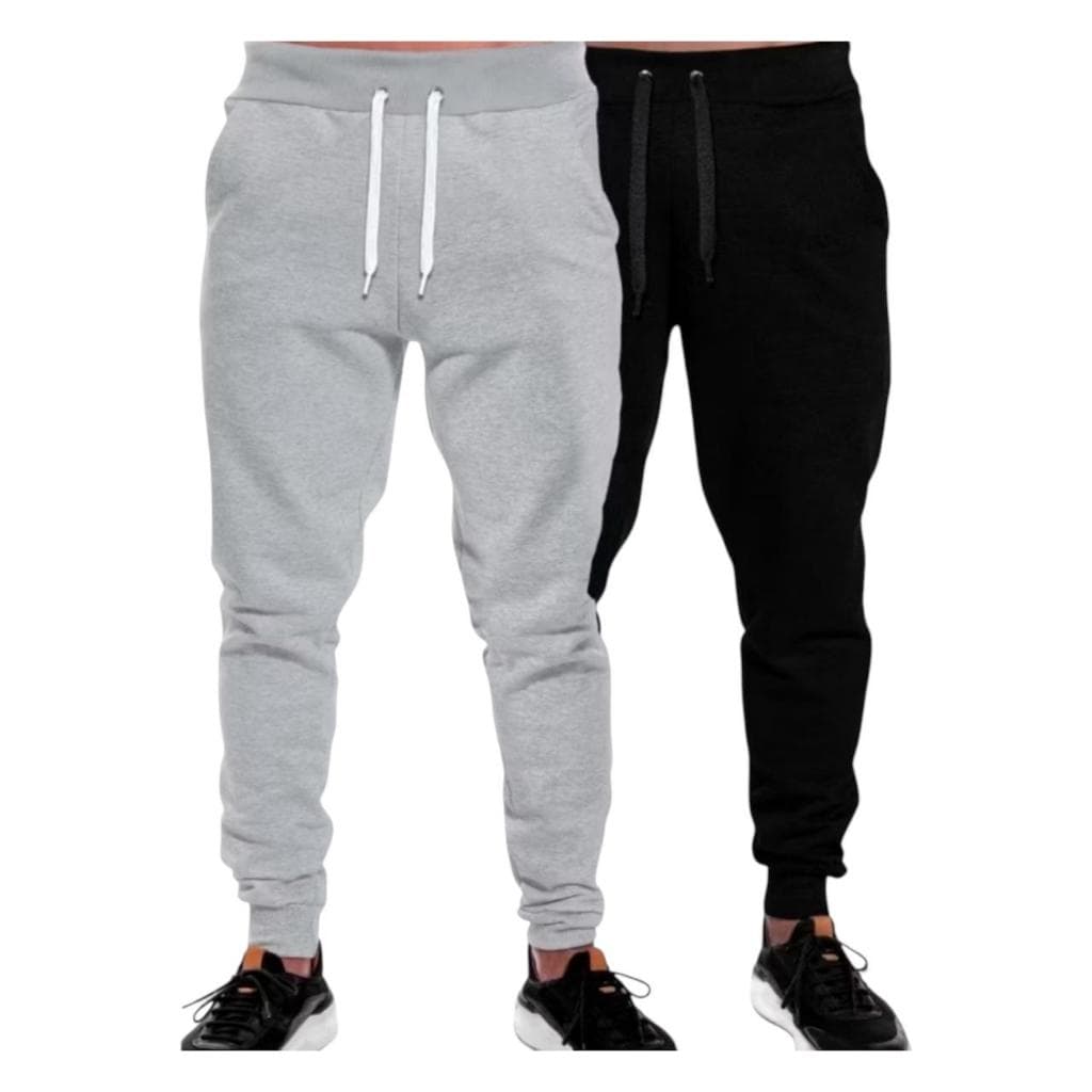 Calças De Frio Moletom Básicos Masculino/Feminina Lisa