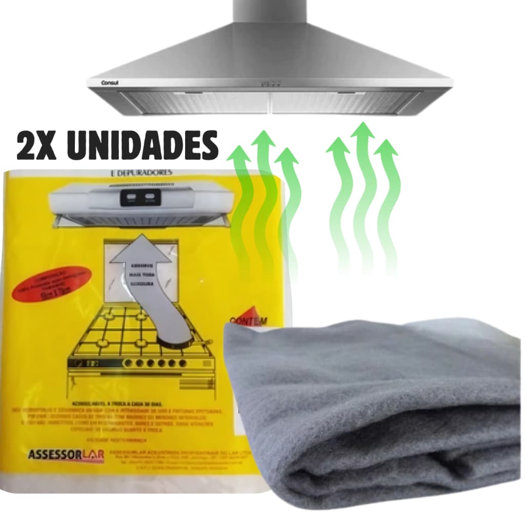Kit 2 Filtro Para Coifa Depurador Exaustor Sugar Manta Universal Para Todos Modelos