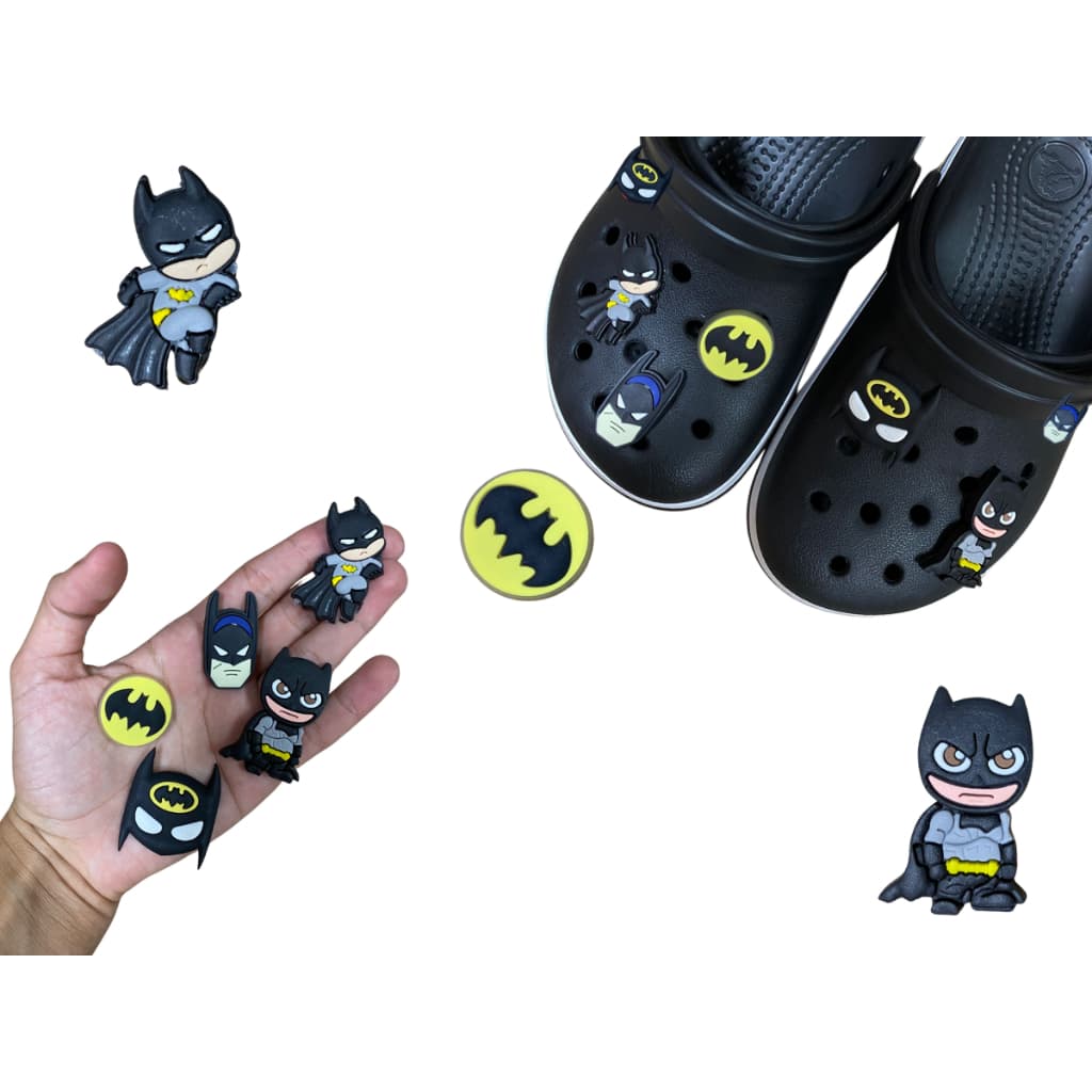 6 Apliques Bottons Enfeites Para Babuche Batman P. Entrega