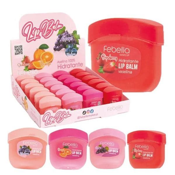 Febella Lip Balm Aselina 100% Hidratante Vaselina protetor labial