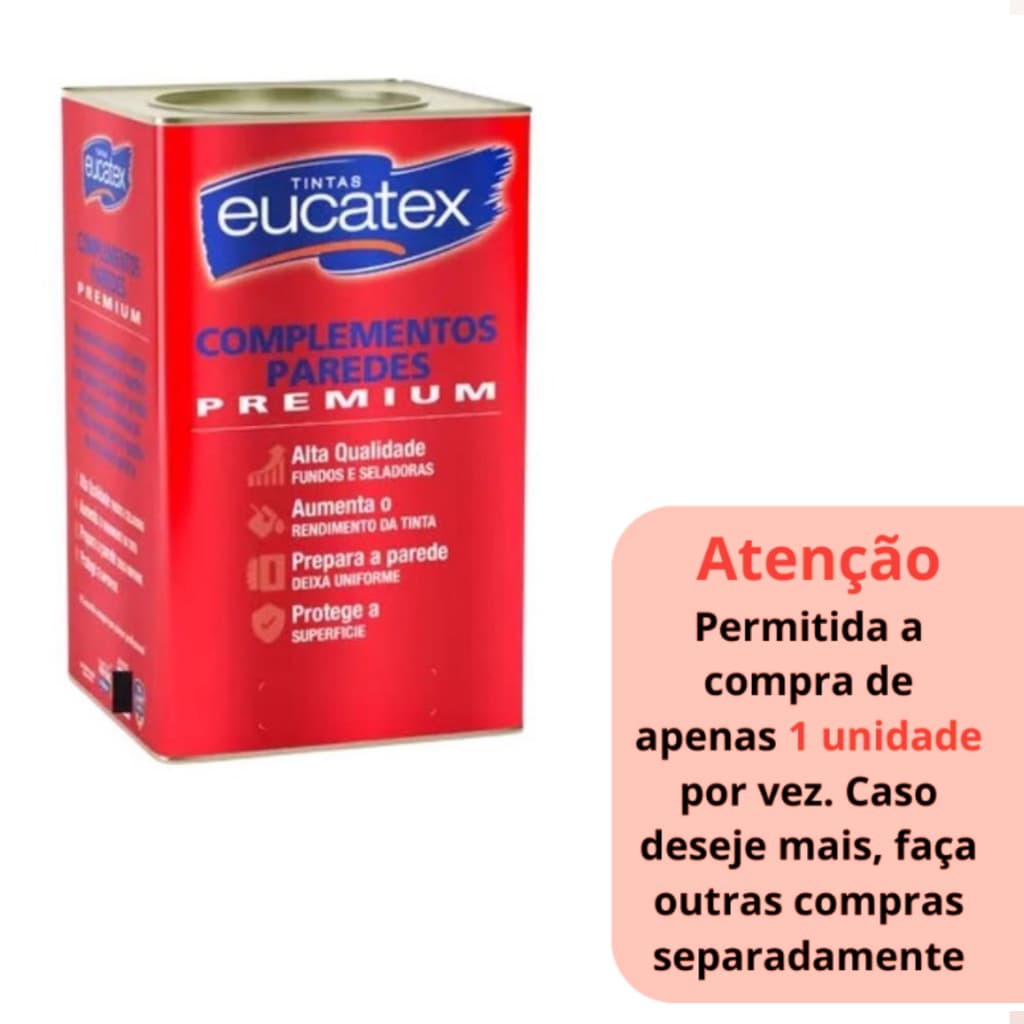 Selador Acrílico 16 Litros Branco Acabamento Fosco Eucatex