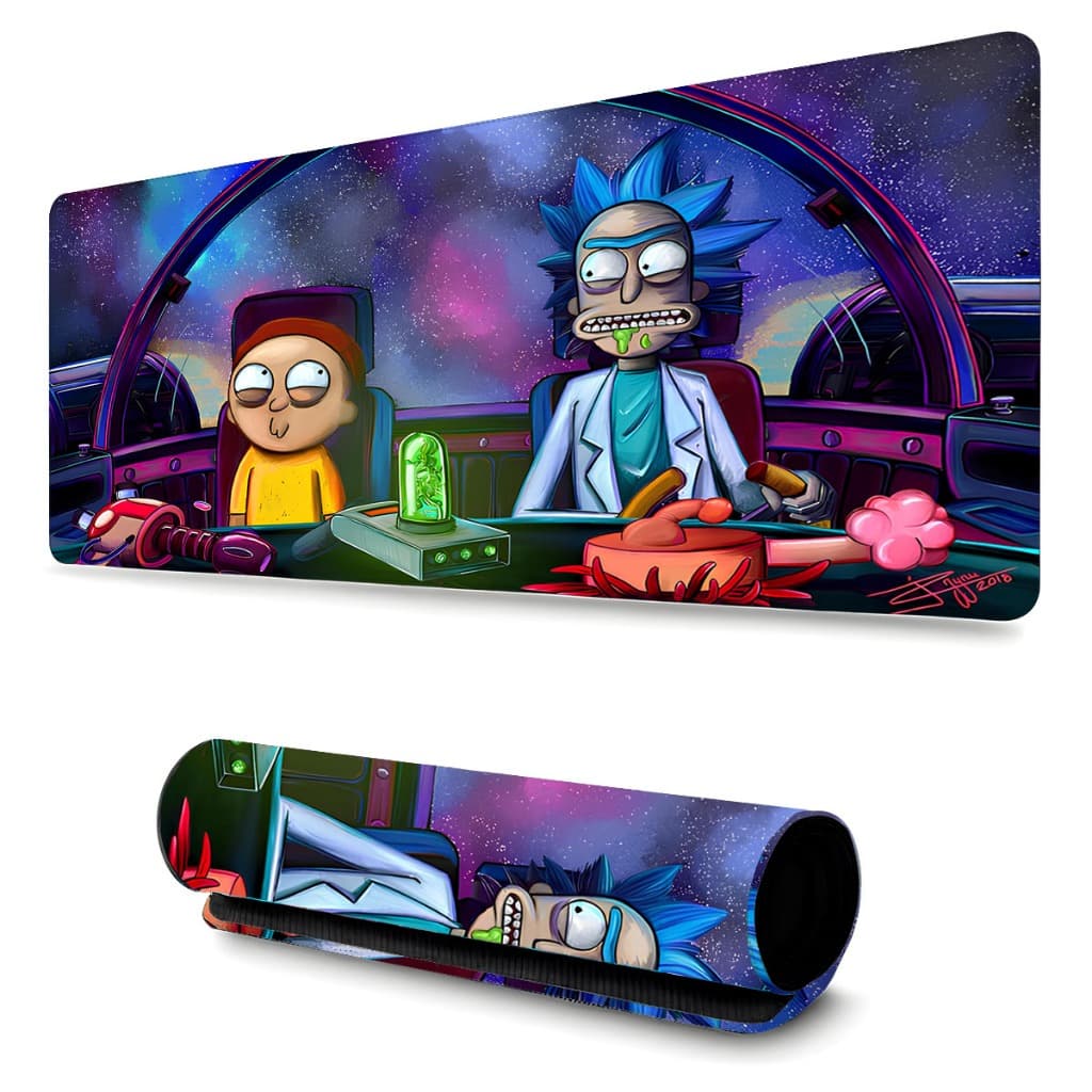 Mouse Pad Gamer Profissional 70x35cm Estampa Rick Mort Antiderrapante 4737