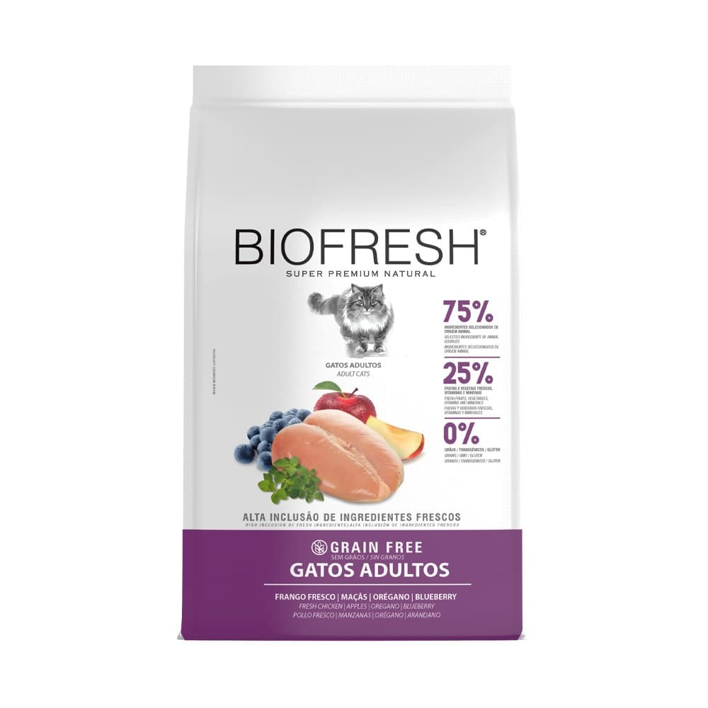 Ração Biofresh Gatos Adultos Sabor Frango 7,5kg