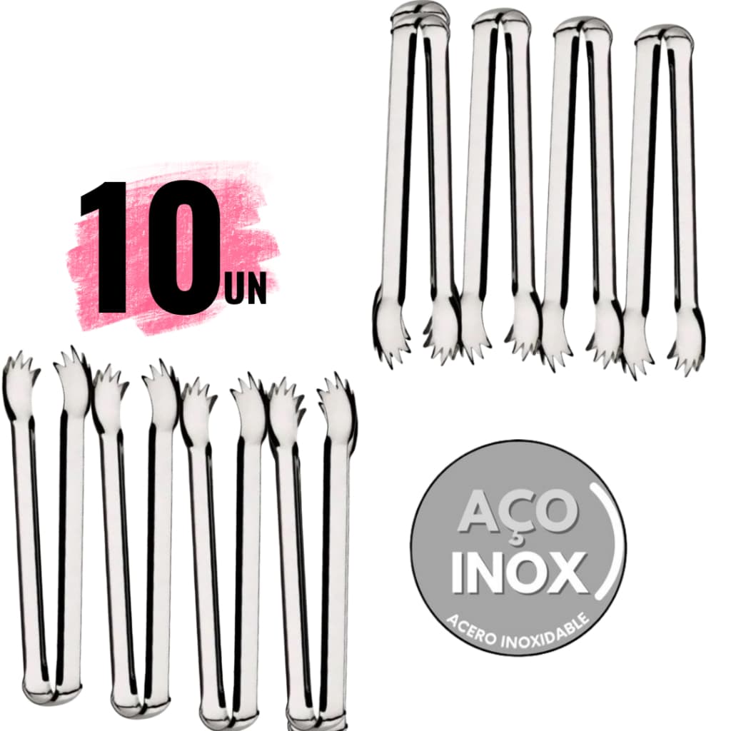 Mini Pegador de Gelo Aço Inox Pegado Para Frios Carnes Multiuso Bares Restaurantes Drinks Utensílio de cozinha