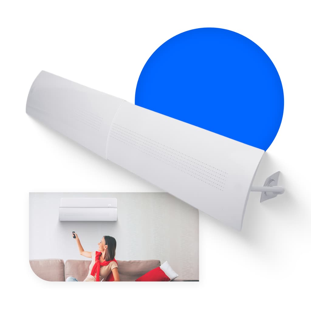 Defletor CB Para Ar Condicionado Split 60cm A 103cm Ajustável Direcionador de Fluxo de Ar Quarto Sala Cozinha Escritorio