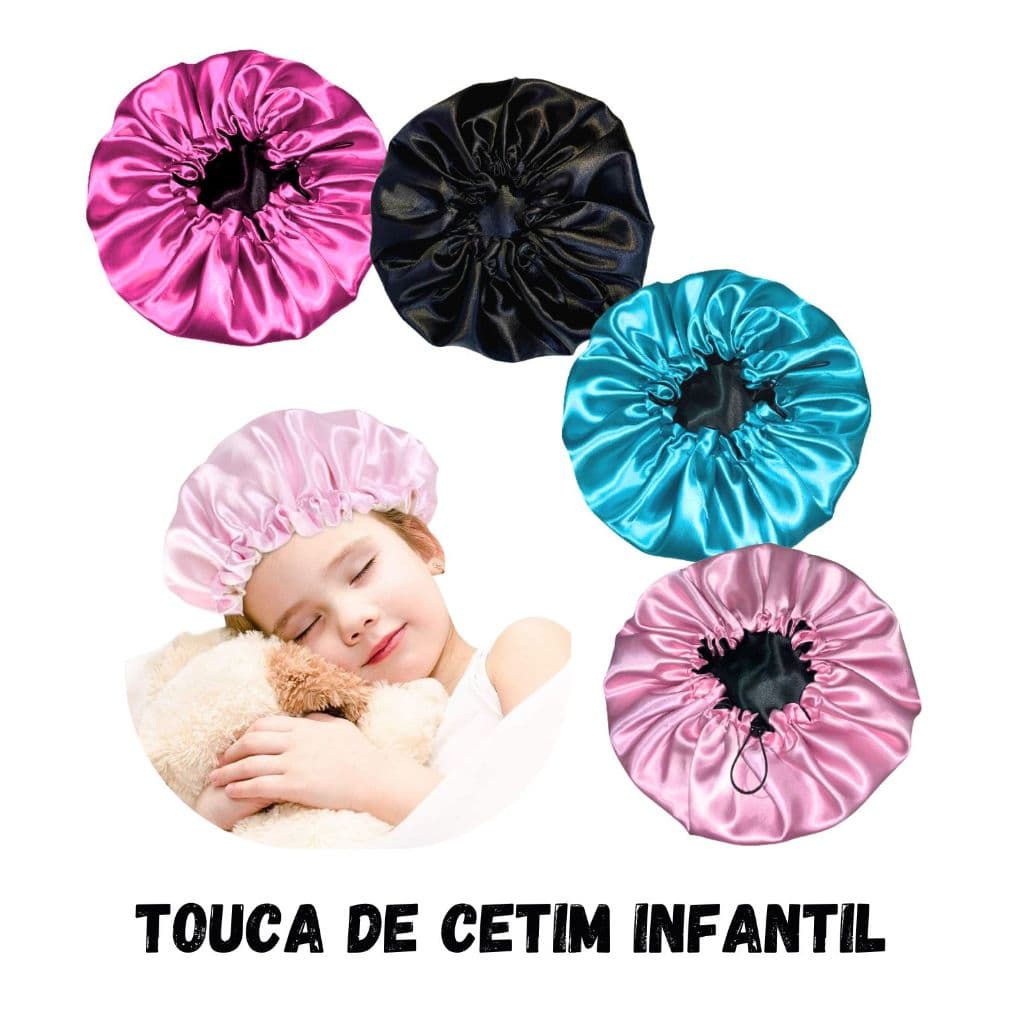 TOUCA DE CETIM DUPLA FACE INFANTIL