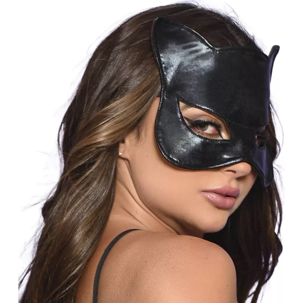 Máscara sensual gatinha sexy encantadora erotica fetiche feminina festa carnaval fantasia