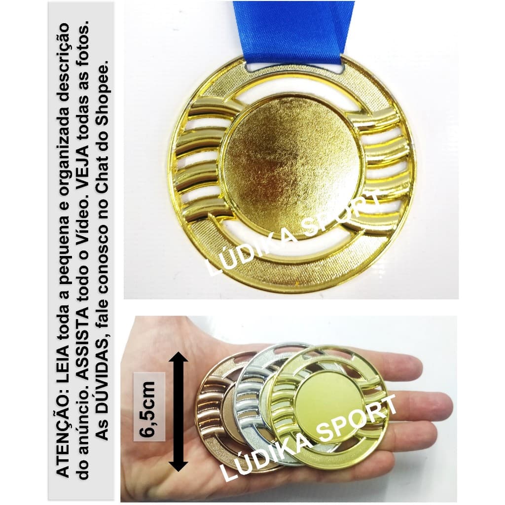 De 1 a 4 Medalha 6,5cm Metal Modelo E2 {Personalizo} Evento Olimpíad Nordeste Namoro Filho Aniversár