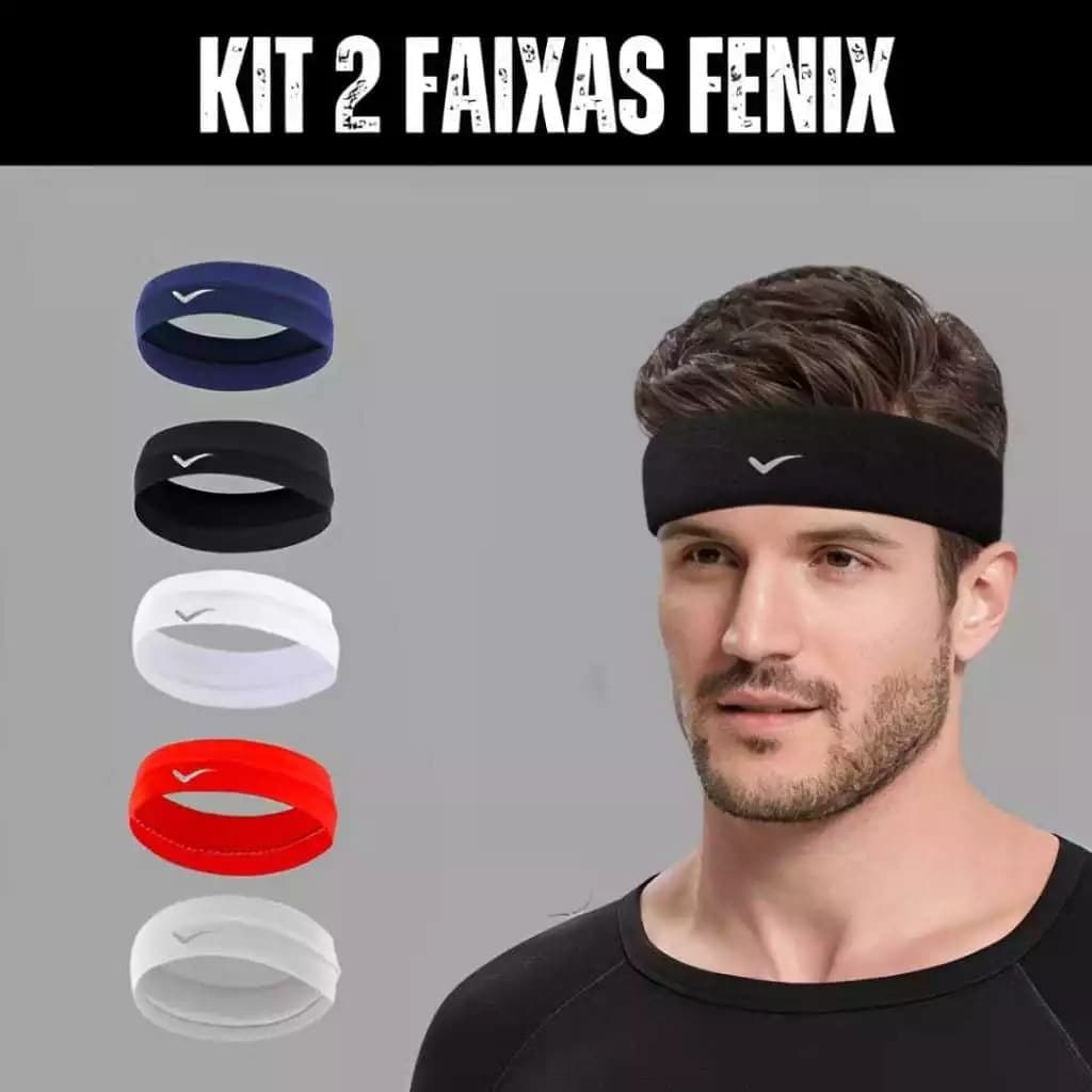 Kit com 2 Testeiras Anti Suor Faixa para Cabelo Envio em 24Horas