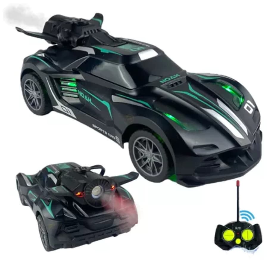 Carrinho Controle Remoto Recarregável Solta Fumaça Brinquedo Infantil Carro