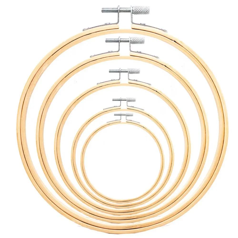 Bastidores / Bastidor  Bambu Com Tarraxa, Bordado Manual, Ponto Russo com Tarracha Regulagem
