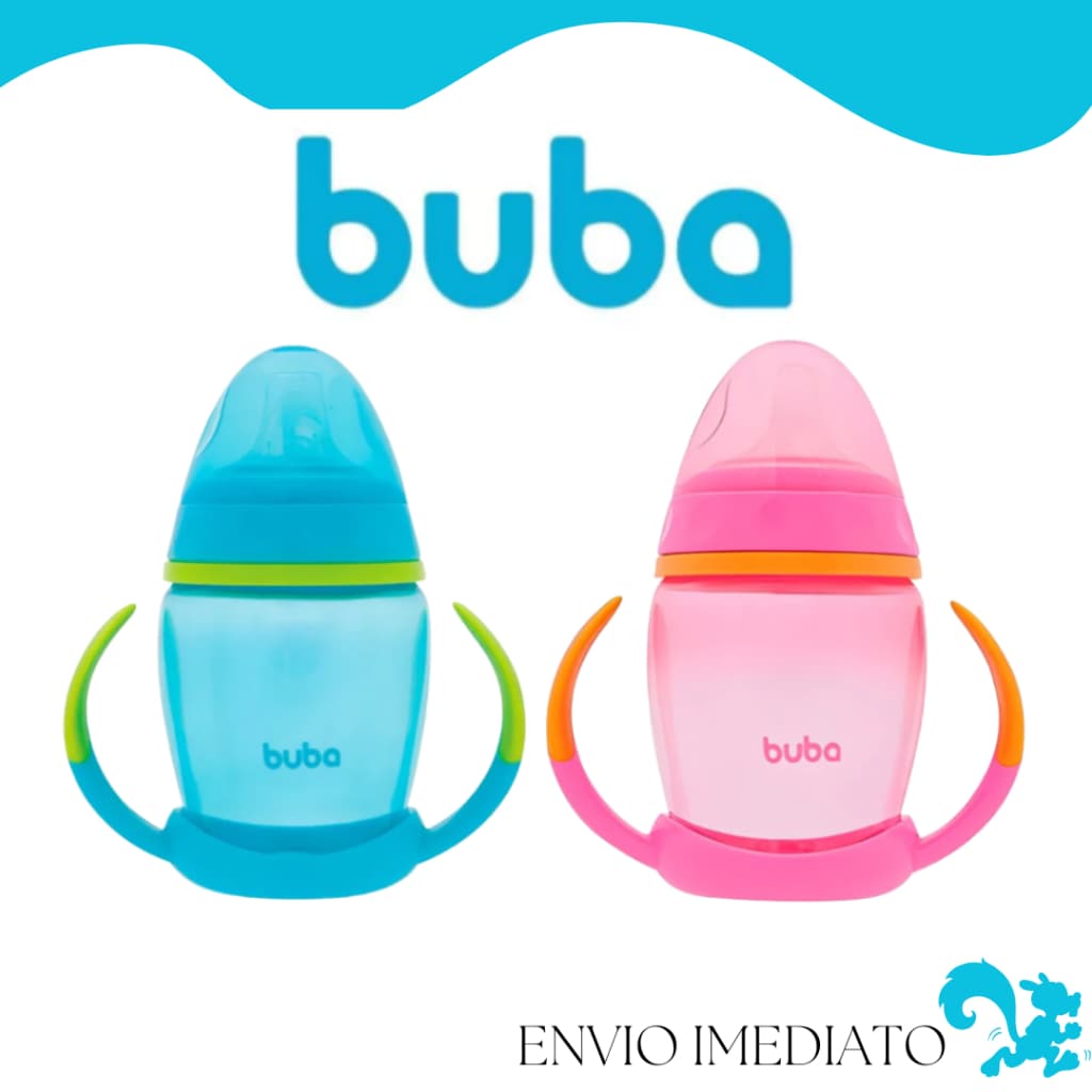 Copo Infantil para Bebê com Alça e Bico em Silicone Buba