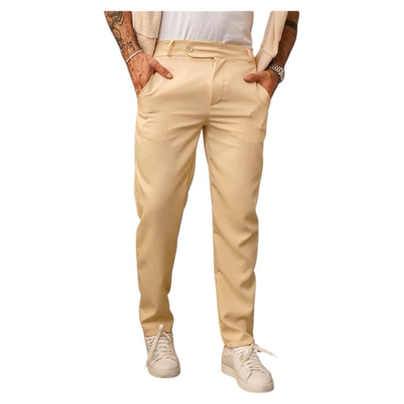 Calça Masculina Alfaiataria Corte Reto Social