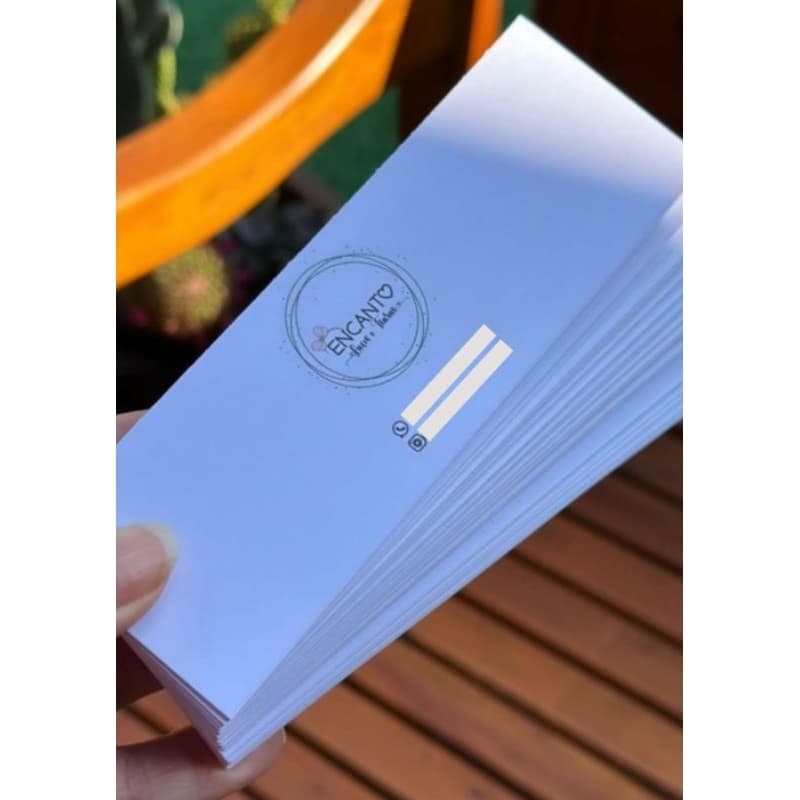 100 Tag para faixa de cabelo 15x5cm