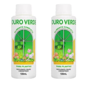 Kit 2 Un Adubo Ouro Verde Fertilizante Concentrado Para Plantas 100ml