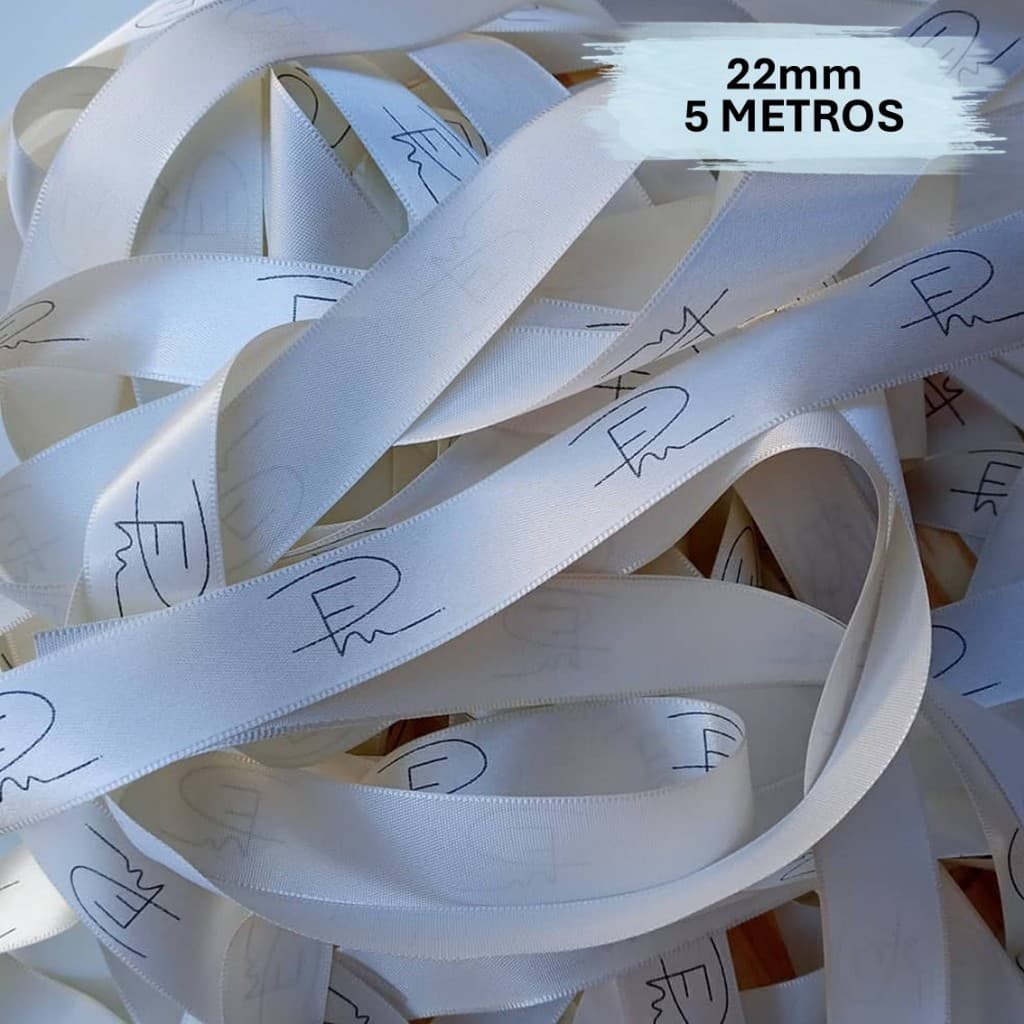 Fita de Cetim Personalizada de 22mm - 5 metros