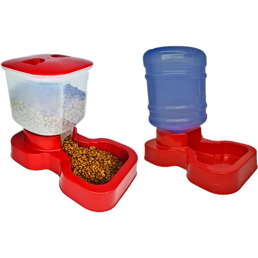 Bebedouro Automático Galão10 Litros + Comedouro Automático 8 Litros Raças Grandes