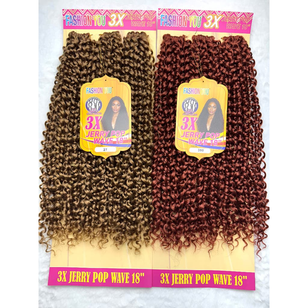 Cabelo Organico Cacheado Crochet JERRY POP WAVE 18inch Cabelo 70cm 150g Braid Hair MARCA Fashion You