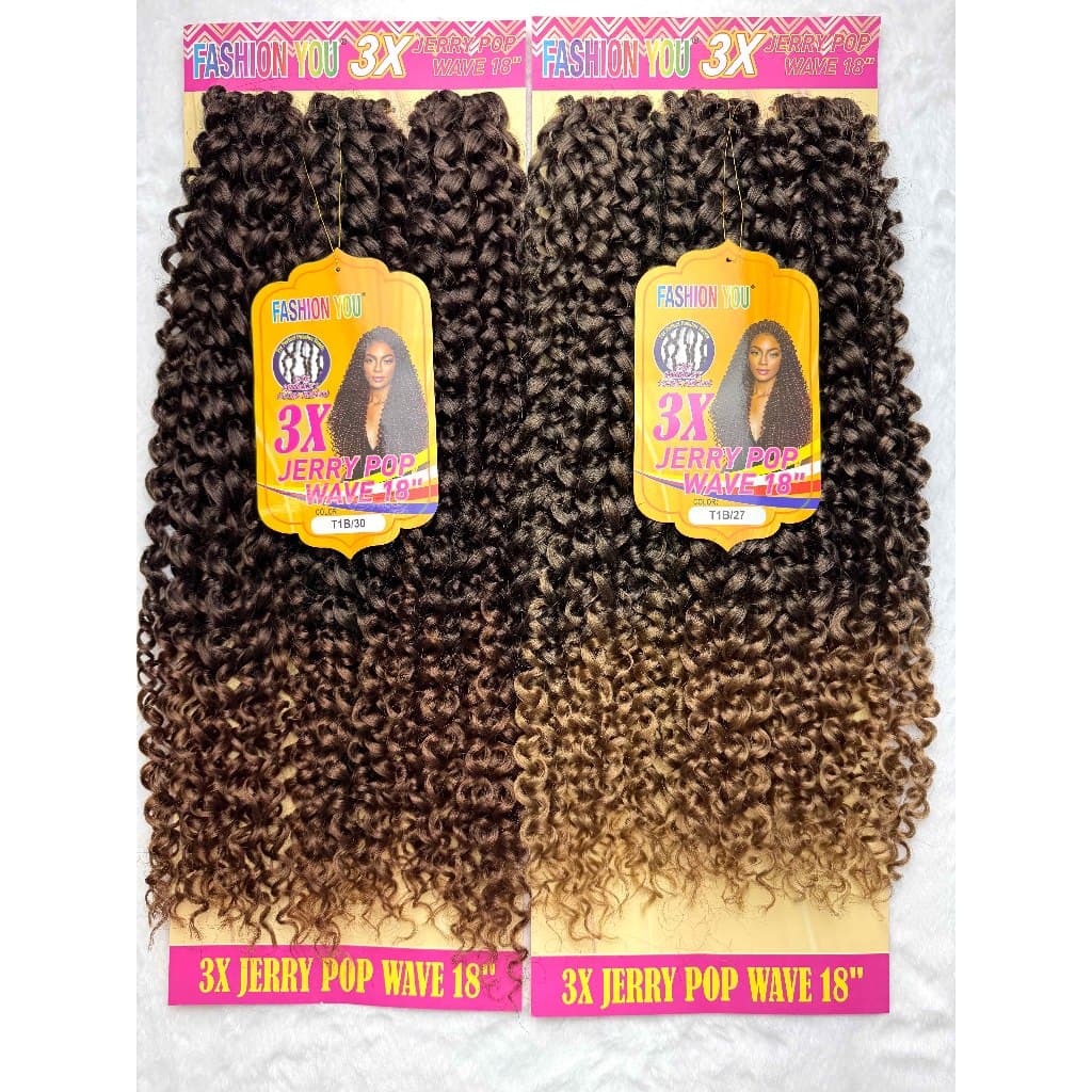Cabelo Cacheado Crochet JERRY POP WAVE 18inch Cabelo 70cm 150g Braid Hair MARCA Fashion You