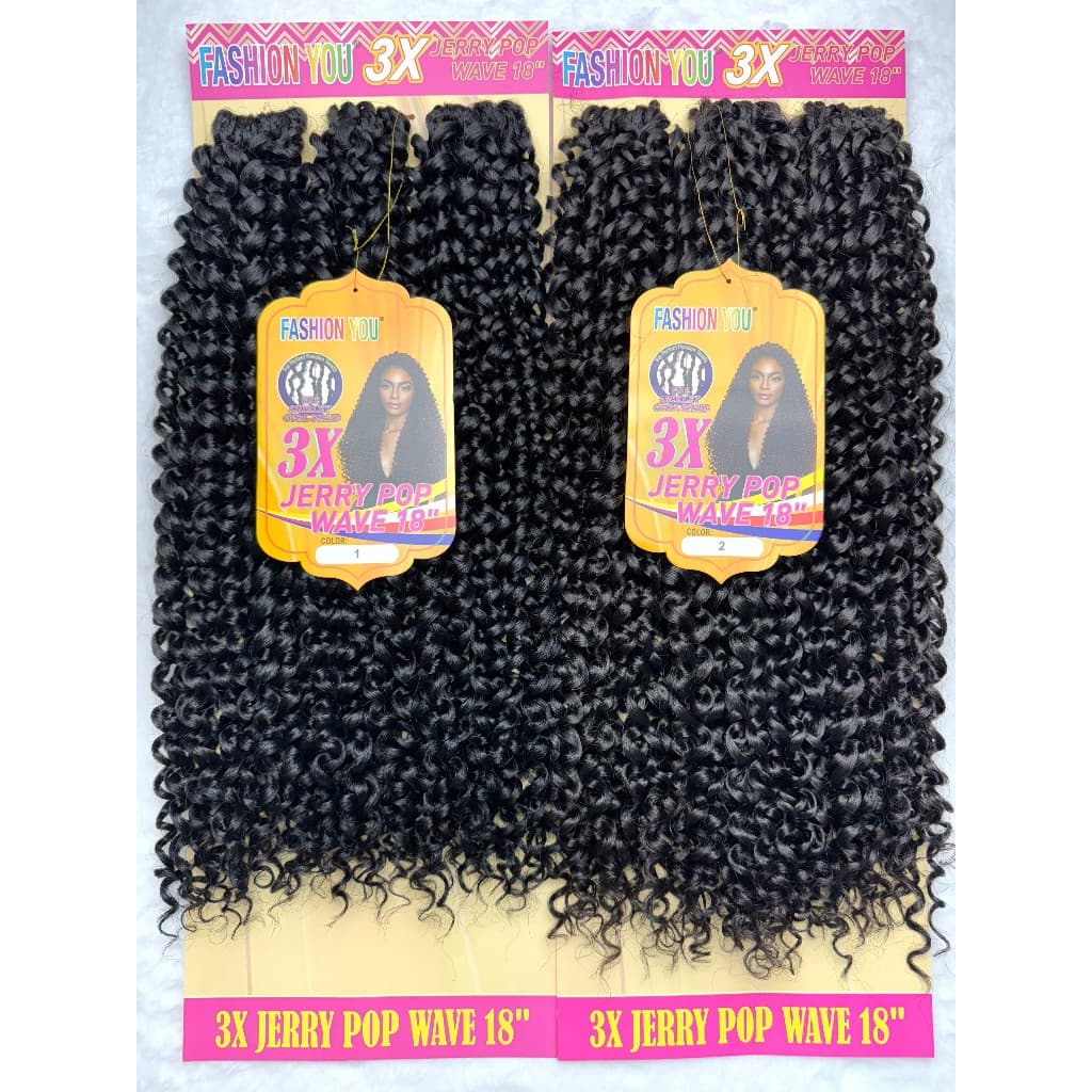 Cabelo Cacheado Crochet JERRY POP WAVE 18inch Cabelo 70cm 150g Braid Hair MARCA Fashion You