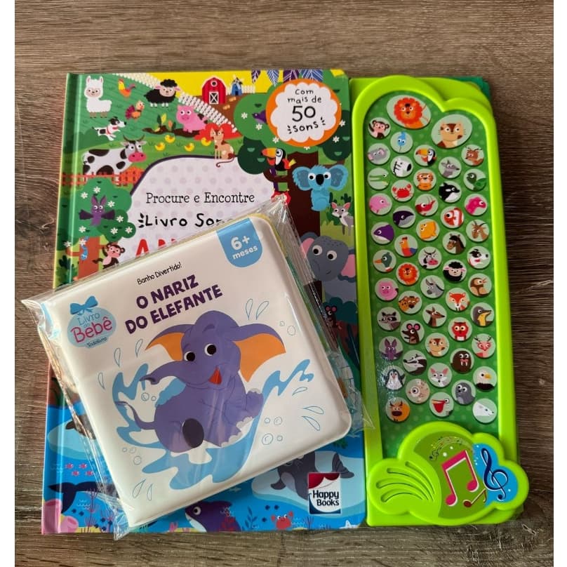 Procure e encontre Animais + livro de banho