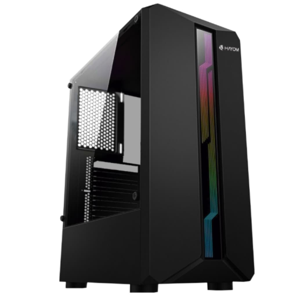 Gabinete Gamer Mid Tower Vidro Temperado Psu Cover Painel em LED RGB USB 3.0 Preto