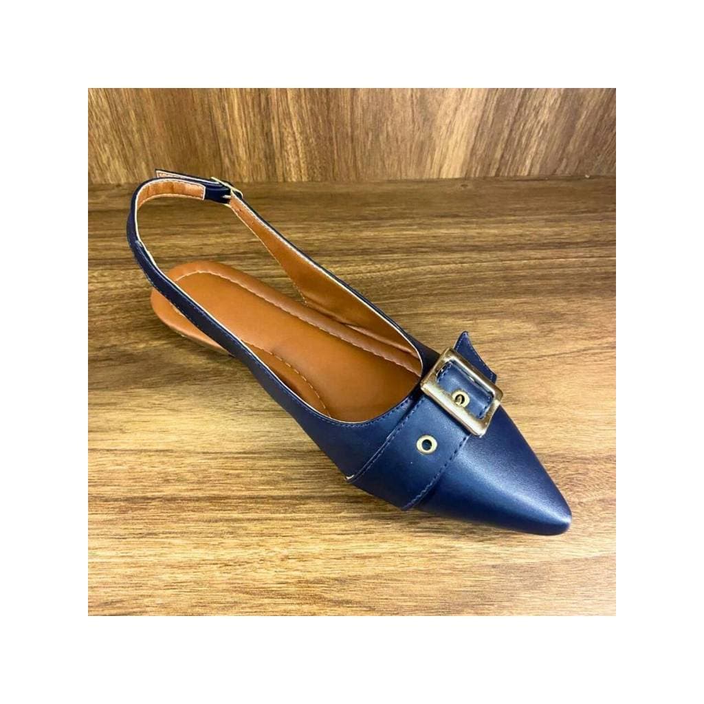 Sapatilha traseiro aberto com detalhe em fivela Original Sapatilhas | BICO FINO | VERÃO | CASUAL