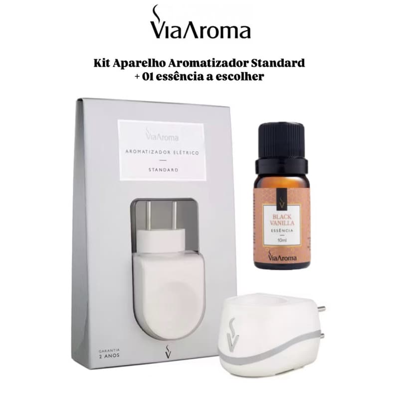 Aromatizador Difusor Standard + 1 Essência A SUA ESCOLHA  - Via Aroma Aromaterapia