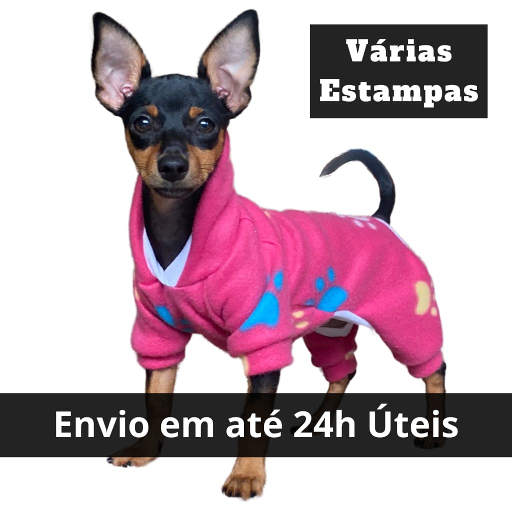Macacão com Capuz Roupinha Pet Inverno - Roupa para Macho e Fêmea De Cachorro Pequeno a Grande Porte