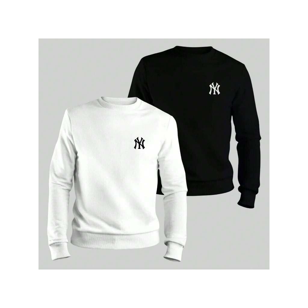 kit 2 Moletom Masculino Gola Careca Flanelado Blusa De Frio Unissex Algodão Casaco Oferta