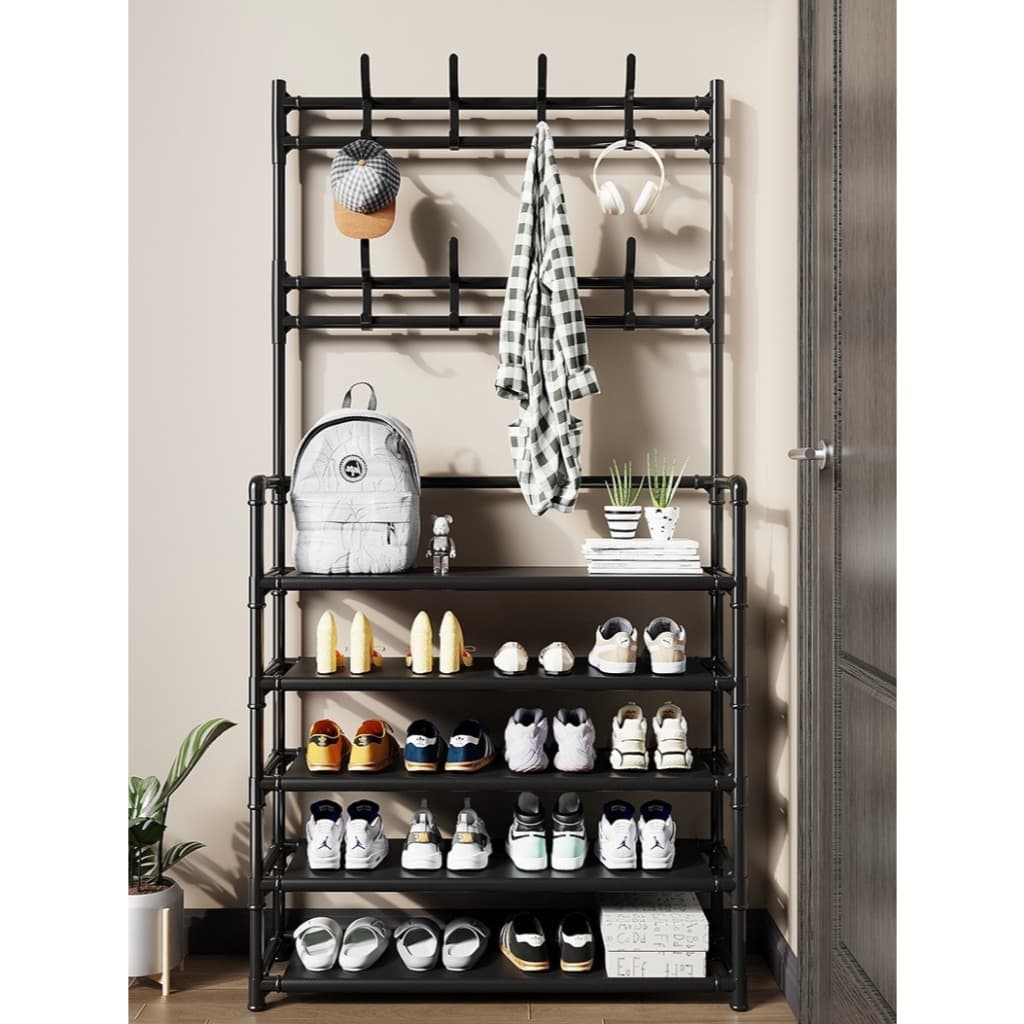 Sapateira Organizadora 5 Andar Multiuso Cabideiro Estante Multiuso com Ganchos
