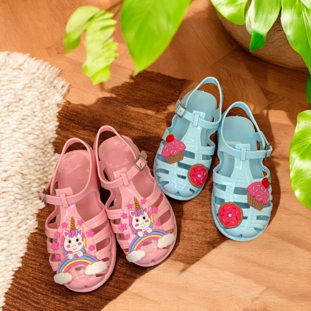 Kit 2 Sandália Feminina Infantil Rasterinhas com Solado Antiderrapante Varias Cores