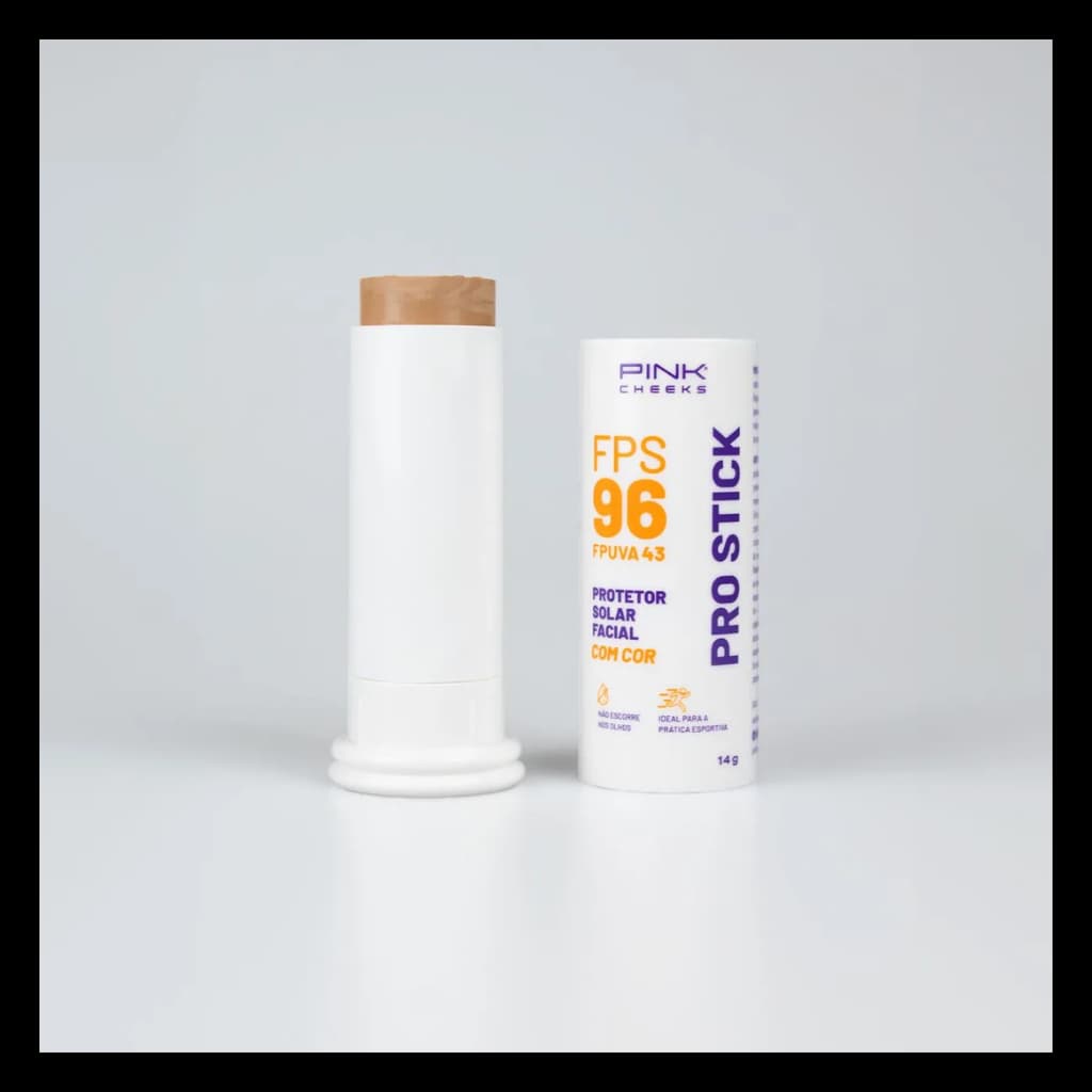 Protetor Solar Pink Cheeks Pro Stick Multifuncional FPS96 e FPUVA 43