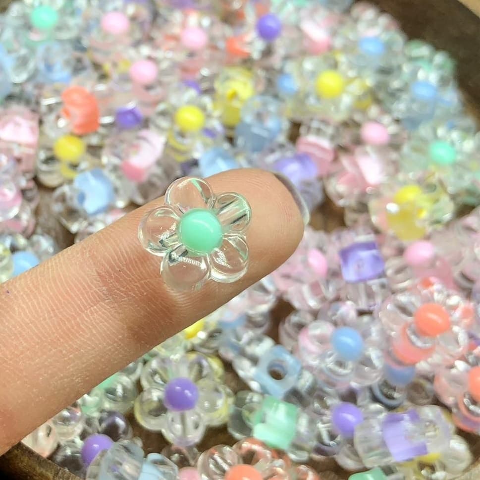 250 PEÇAS MIÇANGA INFANTIL FORMATO FLOR MARGARIDA  - 13mm