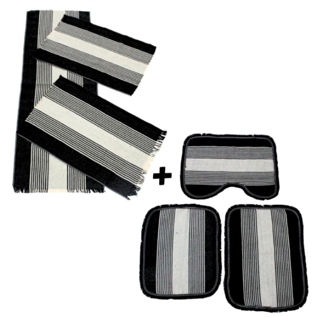 Jogo de Banheiro + Jogo Passadeira Tapete Cozinha 3 Peças Liso Casa Nova Preço Baixo Promoção Barato