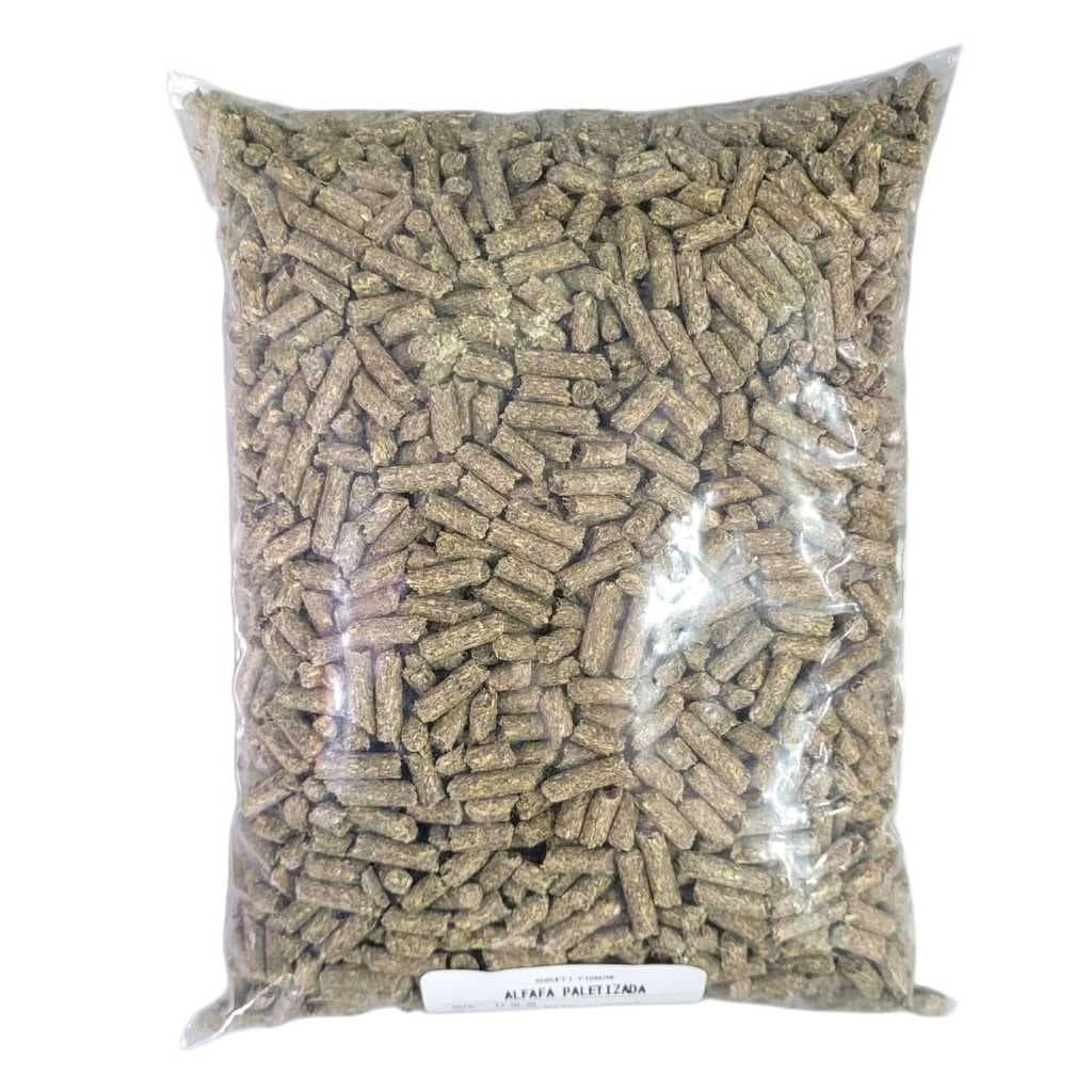 Alfafa Peletizada Para Coelho, Porquinho da índia, Chinchila e Outros Roedores - Fracionado 1kg