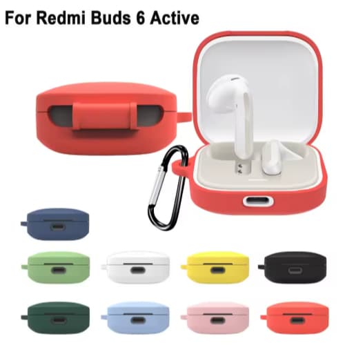 Capa Case Protetora de Silicone para Fone de Ouvido Bluetooth Redmi Buds 6 Active