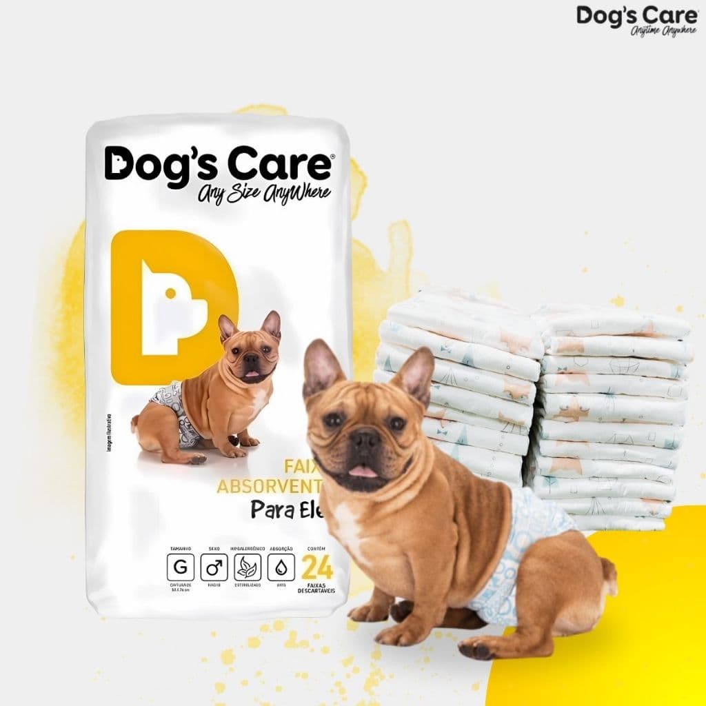 Fralda Descartável Higiênica P/ Cães Macho Dogs Care G 24 Un