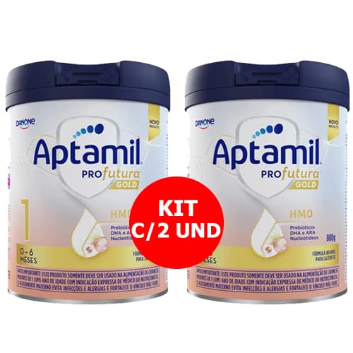 KIT C/2 FORMULA INFANTIL APTAMIL PROFUTURA GOLD 1 800G
