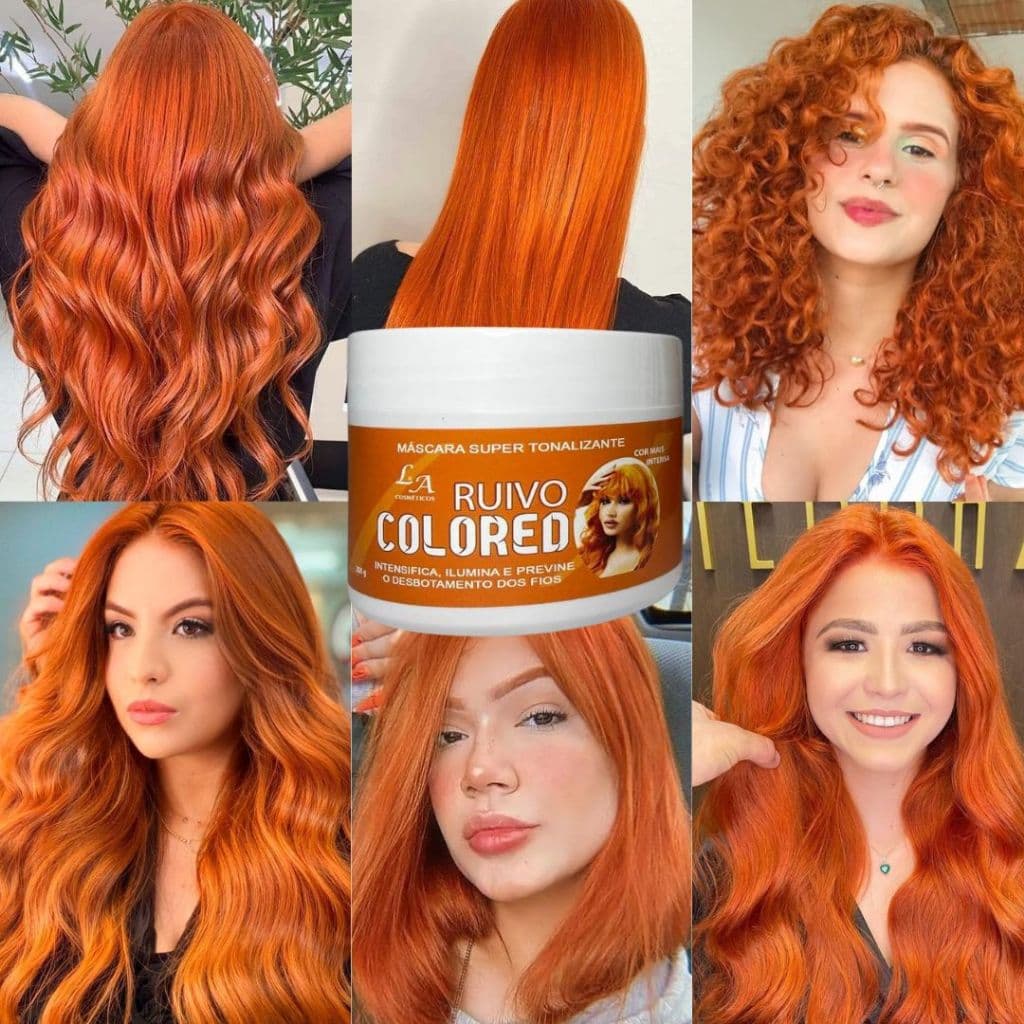 Tonalizante Ruivo - S/ Amônia - Resultado 100% Natural La cosméticos 300g